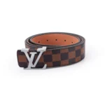 Premium Checkered Leather Belt – Timeless Elegance - Image 3