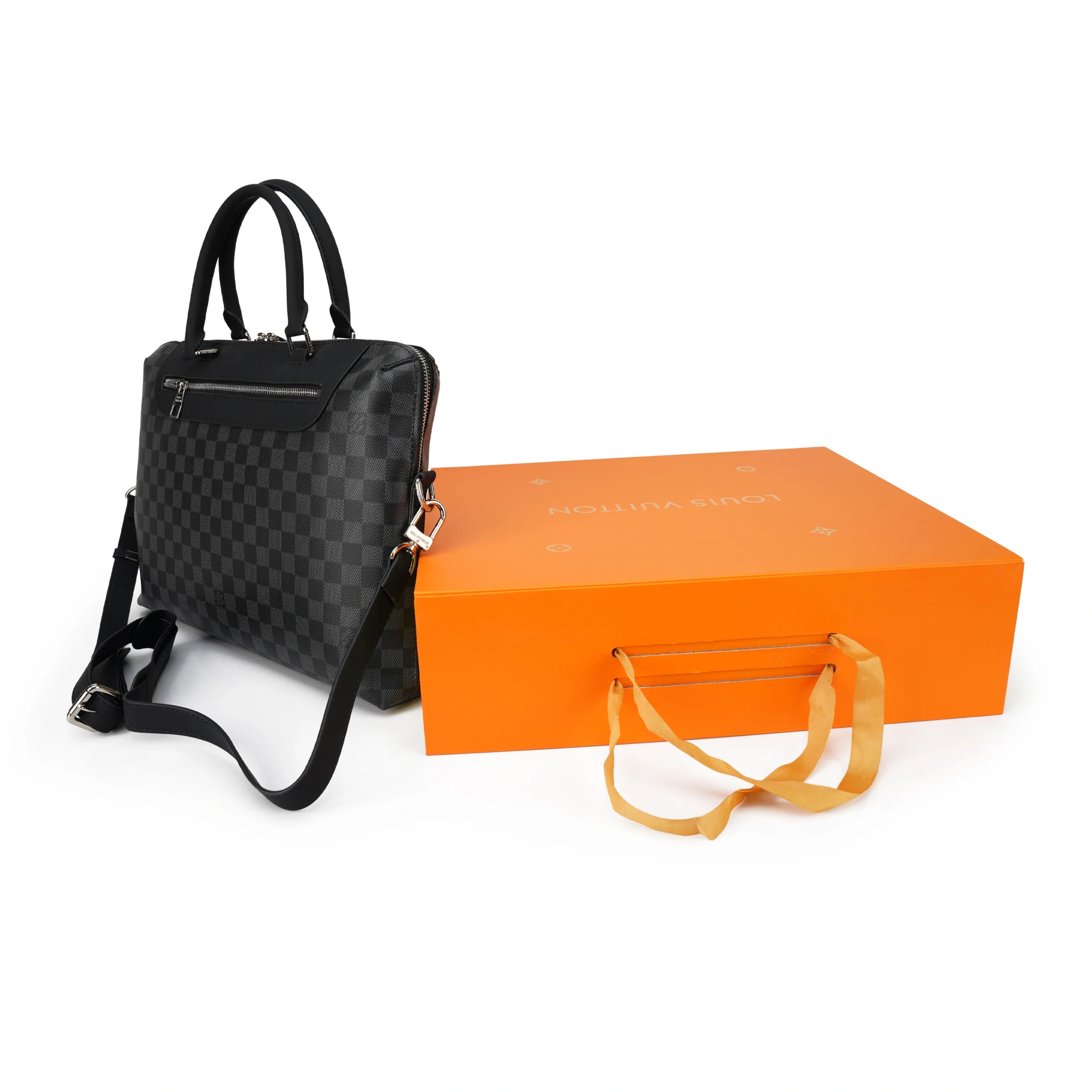 D58 Premium Checkered Business Bag – Sleek & Professional - Image 2