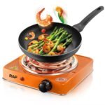 RAF Electric Coil Stove - Single Burner Portable Hot Plate (Orange)