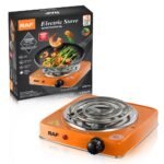 RAF Electric Coil Stove - Single Burner Portable Hot Plate (Orange) - Image 2