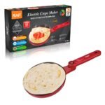RAF Electric Crepe Maker - 650W Non-Stick Pancake & Roti Maker (Red)