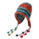 Handmade Crochet Multicolor Winter Hat - Warm Knitted Boho Beanie Cap - Image 4