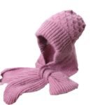 Pink Knitted Hood & Scarf Combo