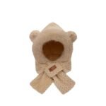 Winter Knit Hooded Scarf with Ears - Cute  Warm Furry Cap for Women - Image 3