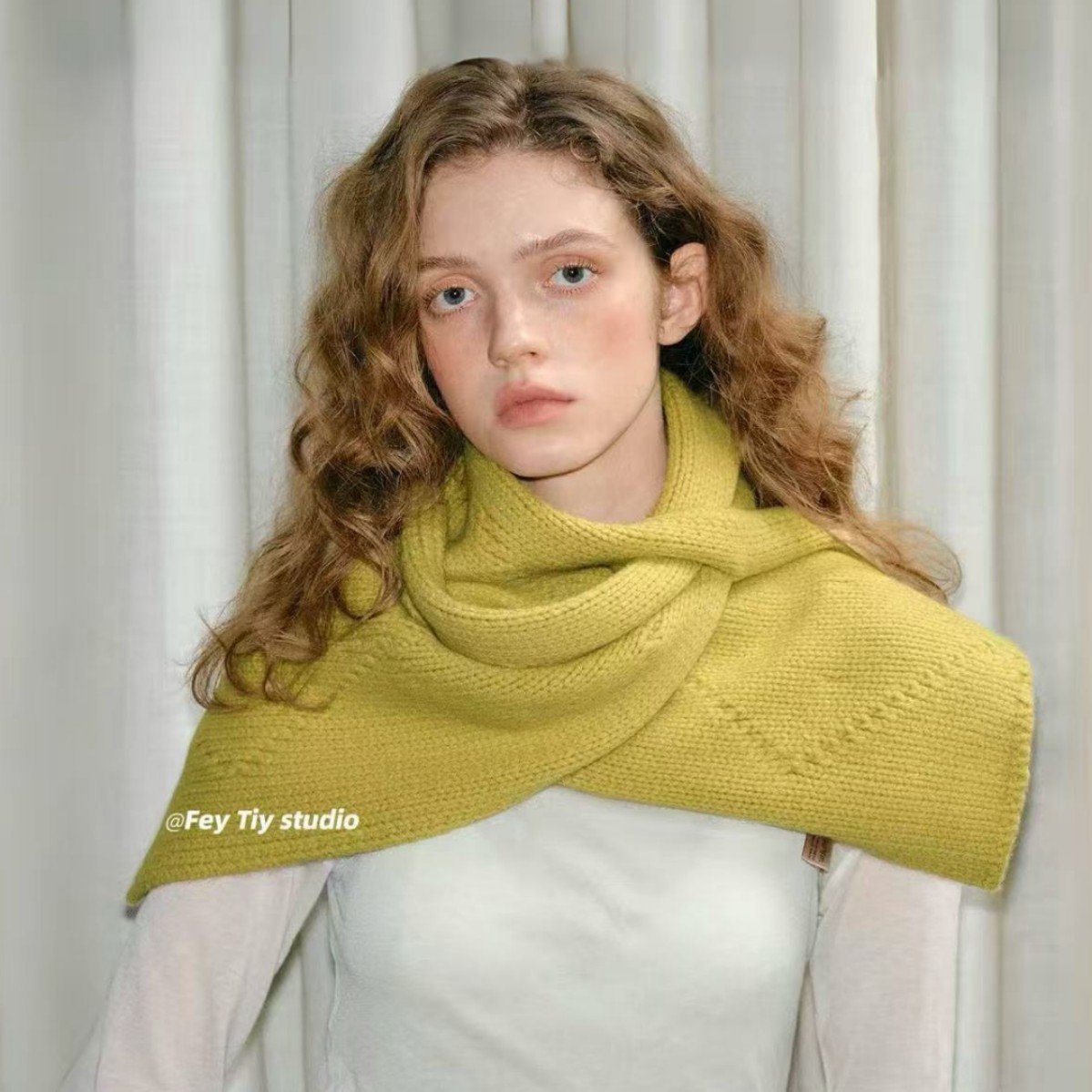 O1CN01xNSGSN1woe55a13gs_!!2219366786355-0-cib Buttoned Knit Winter Neck Scarf - Soft Woolen Warm Collar Shawl - Image 2