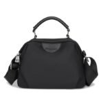 New Portable Nylon Cloth with Cowhide Shoulder Bag - ছবি 3