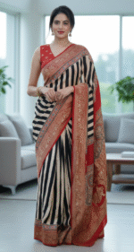 Digital Print Silk Sharee - Image 3