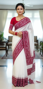 Skin Print Half Silk Sharee