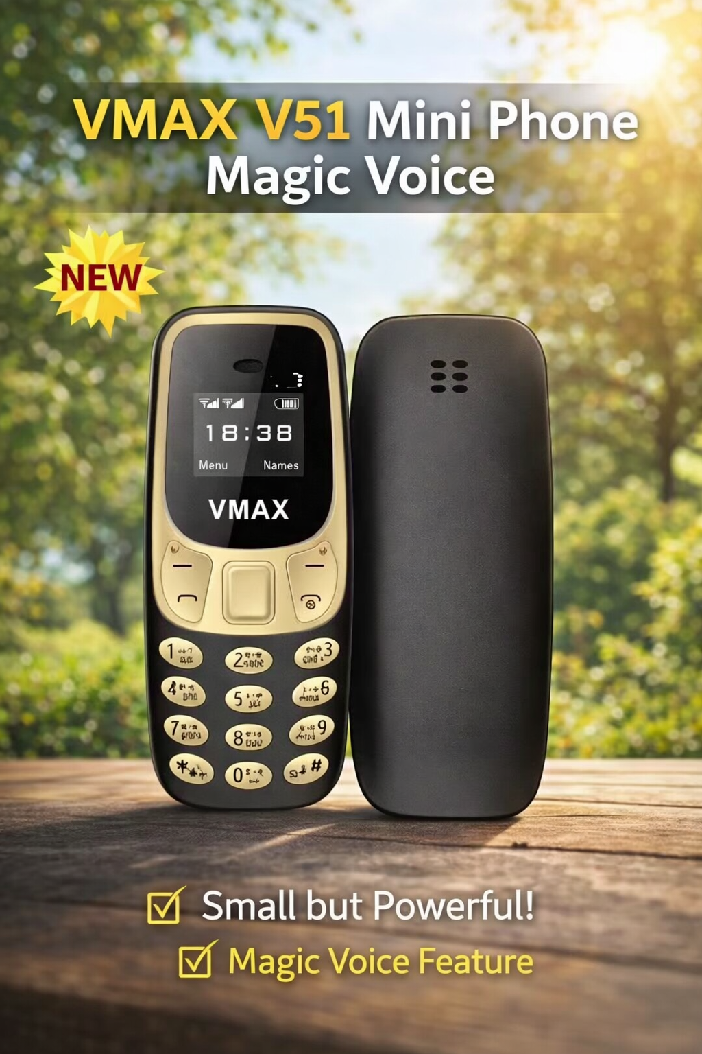 WQE9737TTYY đš Vmax V51 Mini Phone Magic Voice đˇī¸ SEO Title Vmax V51 Mini Phone Magic Voice â Compact Dual SIM Feature Phone | Remel Solution - āĻāĻŦāĻŋ 1